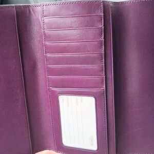 Coach Purple Leather Wallet